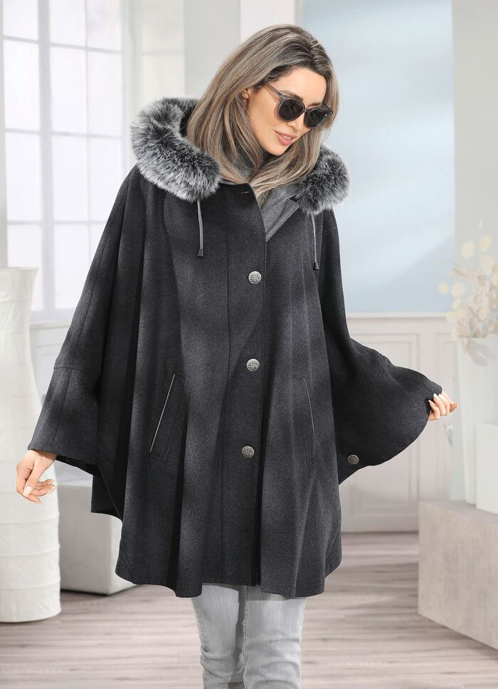 Cape mit Knopfleiste 