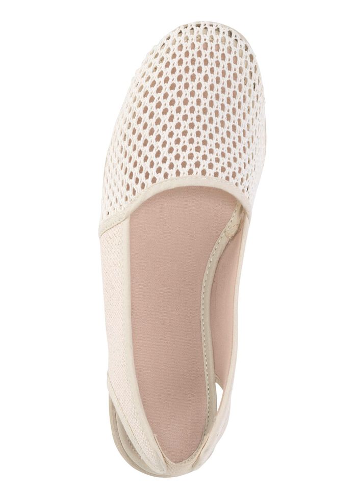 ELENA EDEN Sandale aus luftigem Meshmaterial und Textil mit Metallicschimmer 