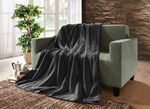 Superkuschelige Wohndecke in Teddyfleece-Qualit&auml;t ANTHRAZIT