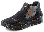 Rieker Bootie in Narben-Optik SCHWARZ-BUNT