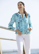 Blusenjacke mit Rippenstrick