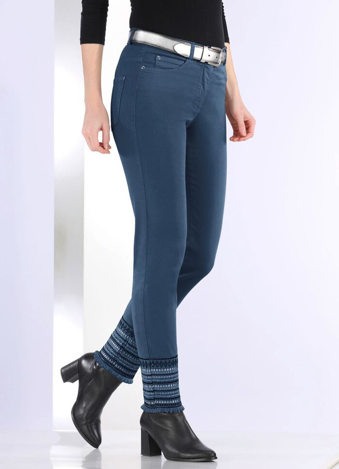 Hose mit aufwendiger Stickerei im Ethno-Stil 