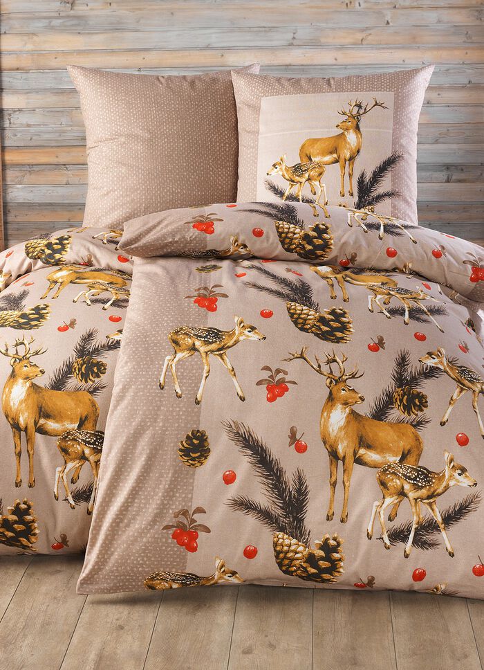 Biber Bettw&auml;sche-Garnitur von Dobnig BRAUN