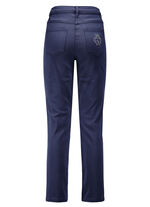 Edeljeans mit Stickerei in 7/8-L&auml;nge DUNKELBLAU