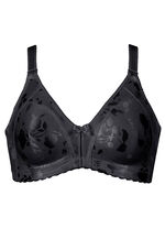 Naturana Minimizer-BH mit dezent glänzendem Floraldruck SCHWARZ