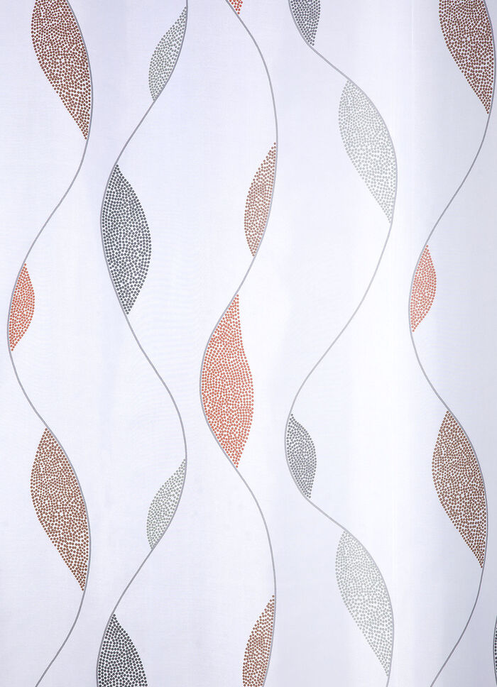 Store mit Punktewelle-Dessin ROT-GRAU