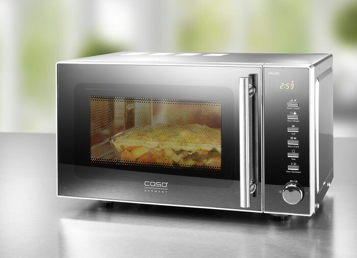 Leistungsstarke CASO Mikrowelle mit Grill 