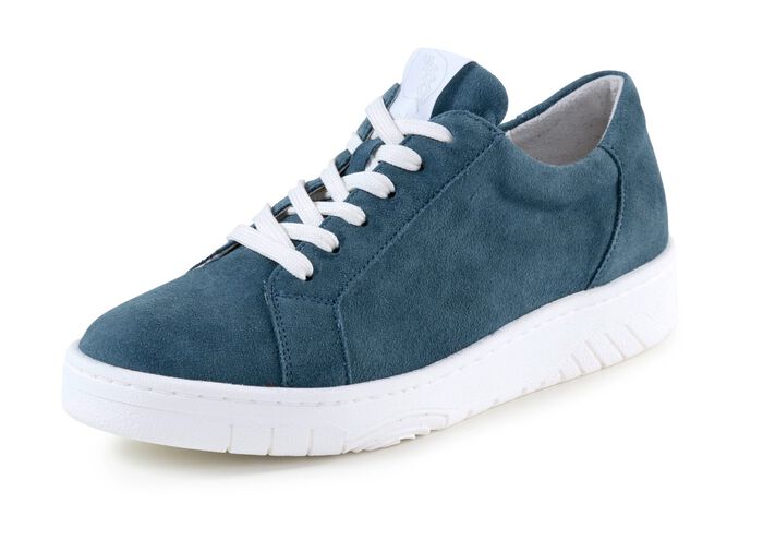 Waldl&auml;ufer Sneaker aus bestem Veloursleder JEANS