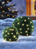 Solar-Buchsbaum-Kugel 