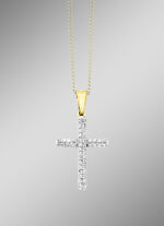 Kreuz-Anhänger mit Diamanten 