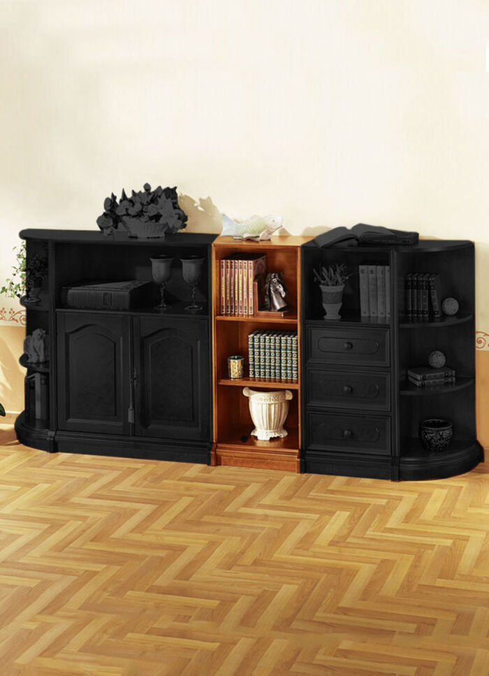 Teilmassive Möbelserie mit Echtholzfurnier KIRSCHBAUM