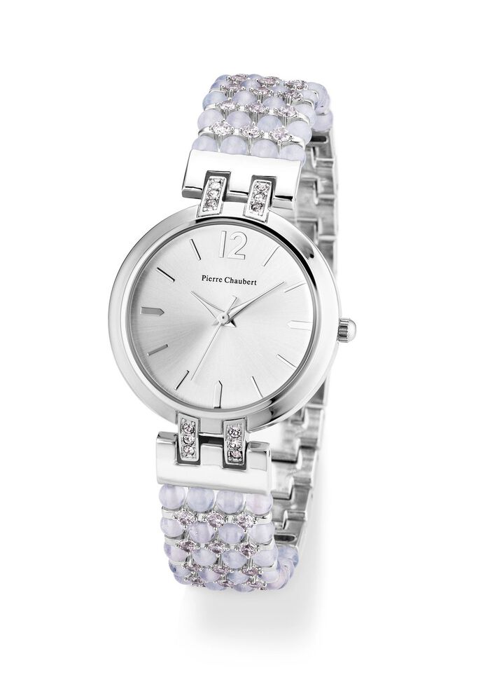 Pierre Chaubert-Quartz-Damenuhr mit Metallgeh&auml;use und Metallband 