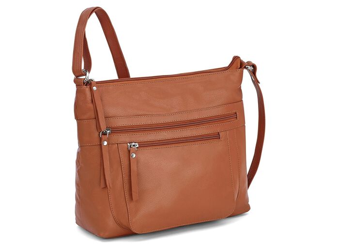 Laurina, Tasche, Damen, mit verstellbarem Umh&auml;ngeriemen COGNAC