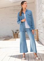 Blusenjacke mit aparter Kragenl&ouml;sung 