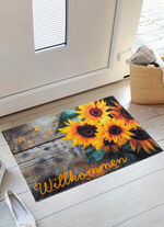 Fußmatte mit Sonnenblumen-Motiv BUNT