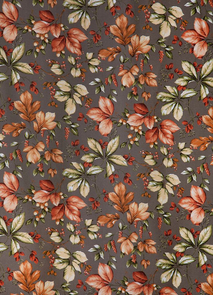 &Uuml;bergardine mit Bl&auml;ttermotiven 