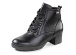 Waldläufer, atmungsaktive Damen-Stiefeletten, Weite H, mit herausnehmbarem Fußbett SCHWARZ