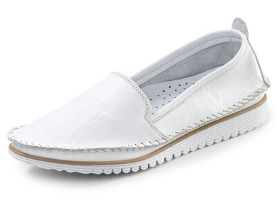 Andrea Conti, klassische Damen-Slipper, Weite G, mit herausnehmbarem Fußbett 