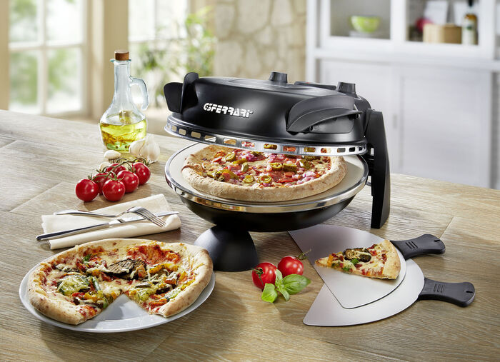 „G3Ferrari” Delizia - Pizzaofen mit feuerfester Naturstein SCHWARZ