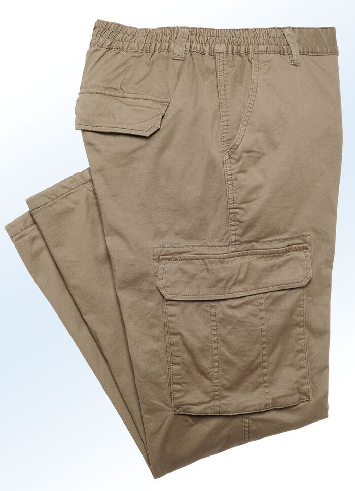 Thermohose mit Cargotaschen in 4 Farben MITTELBRAUN