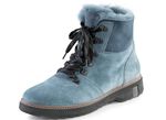 Waldl&auml;ufer Schn&uuml;r-Stiefelette mit kuscheligem Kragen aus Lammfell 