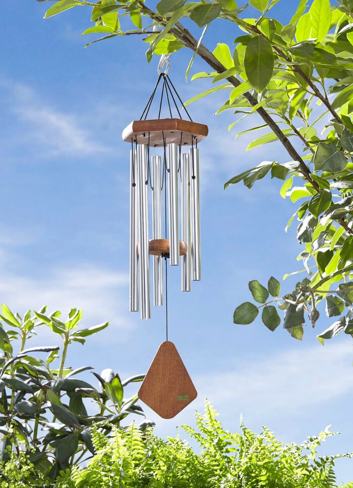 Klangspiel aus Aluminium und Buchenholz 