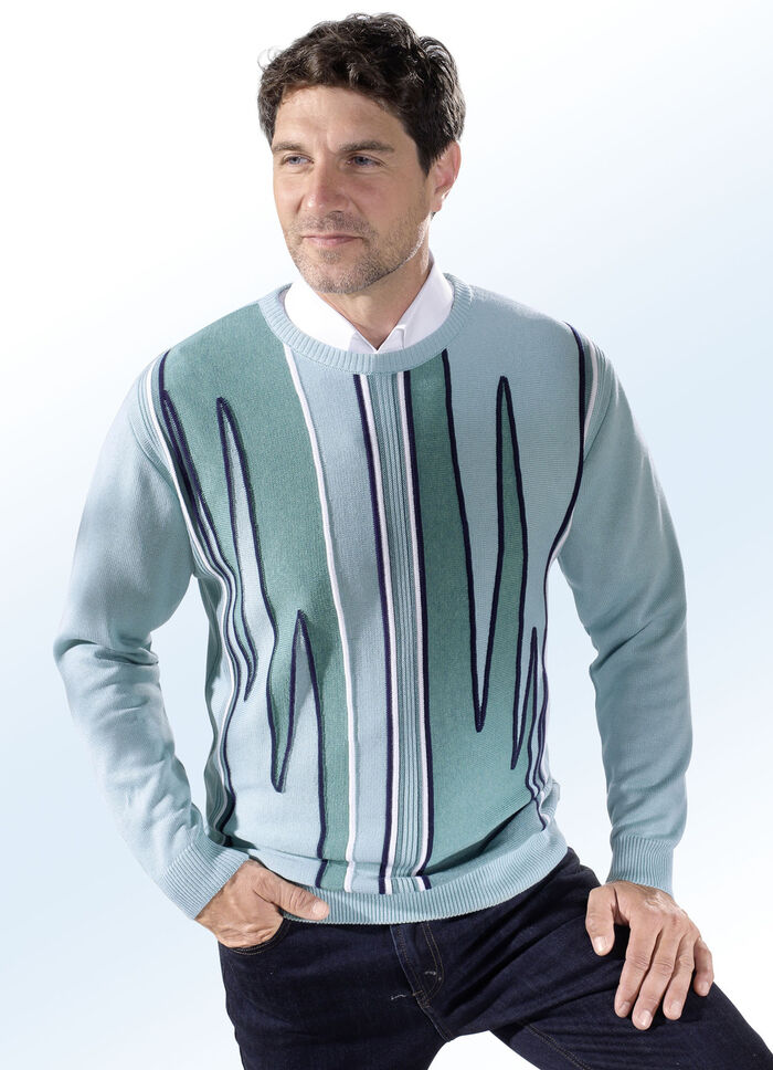 Rundhalspullover in 2 Farben JADE