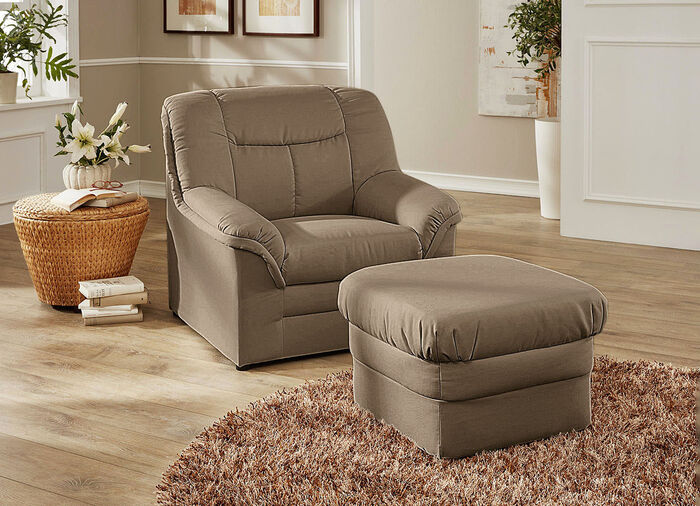 Polstermöbel auf stabilem Holzgrundgestell BRAUN