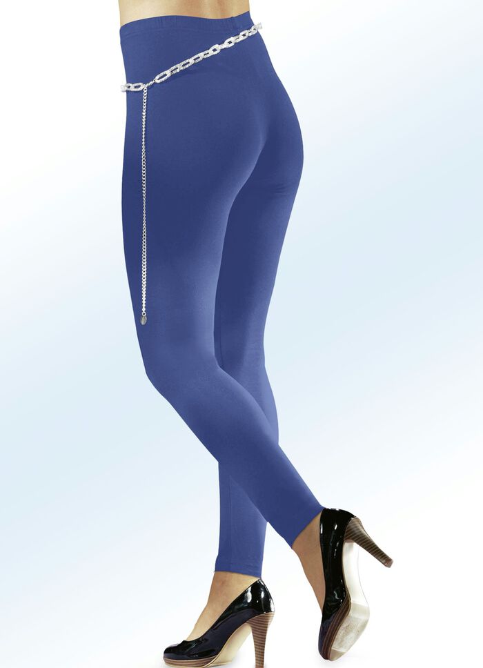 Tragangenehme Leggings in 17 Farben AZURBLAU