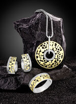 Schicker Anhänger in Bicolor mit Zirkonia 