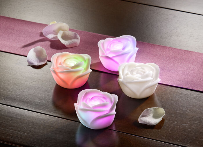 LED-Rosen, 4er-Set 