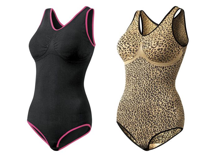 Shaping Body Zweierpack SCHWARZ/LEOPRINT