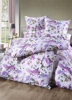 Bettw&auml;sche-Garnitur mit Rosenmotiven 