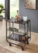 Klapp-Servierwagen mit Metallumrandung 