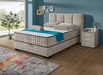 Boxspringbett mit Wendematratze und Bettkasten SAND