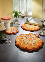 Barfußweiche Badgarnitur in Muschel-Optik 