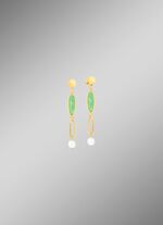 Schmuckset, 3-teilig, aus Messing mit Kristallsteinen 