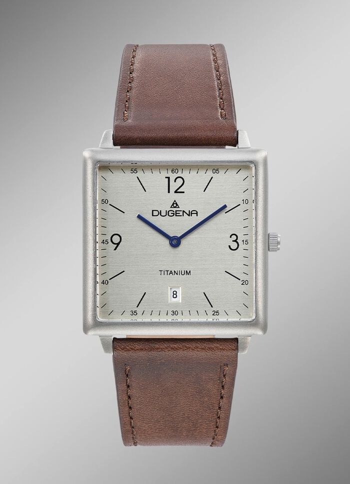 Dugena-Quartz-Herrenuhr mit robustem Titangeh&auml;use 