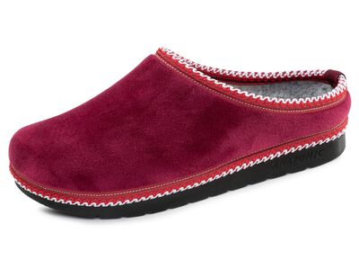 Laurina, klassische Damen-Hausschuhe, Weite G, mit gemusterter Bordüre 