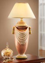 Stilvolle Tischleuchte mit Stofflampenschirm ROSE