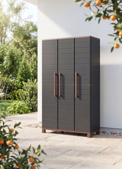Gartenschrank &bdquo;Portofino Night&ldquo;, 3-t&uuml;rig 