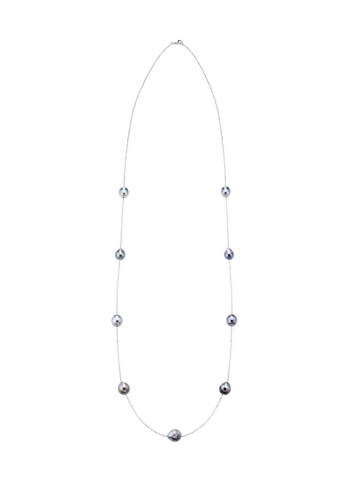 Halskette mit Tahiti-Zuchtperlen in Barockform 