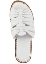 Andrea Conti Schlauchriemchen-Pantolette aus Nappaleder WEISS