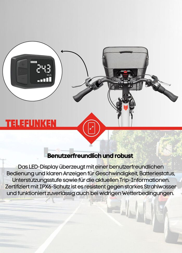 City-E-Bike RC667 von TELEFUNKEN 