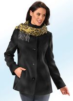 Jacke in 2 Farben mit Knopfleiste SCHWARZ