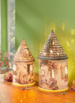 H&auml;uschen aus Papier mit LED-Beleuchtung 