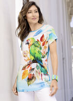 Shirt mit überschnittener Schulterpartie 