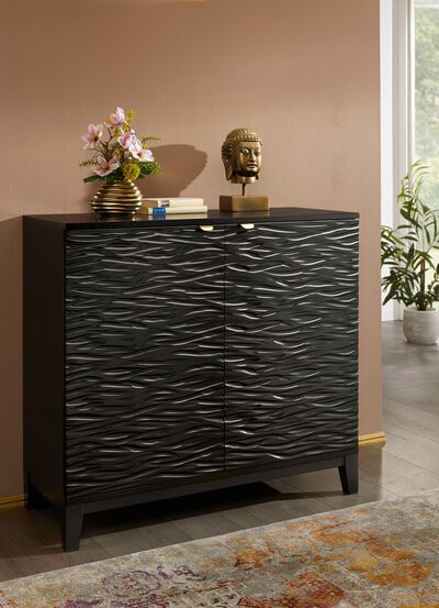 Sideboard mit 3D-Wellendekoration 