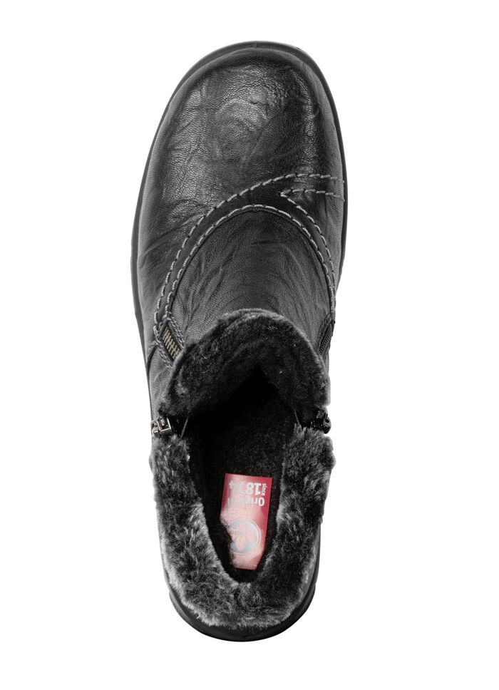 Rieker, gefütterte Damen-Boots, Winterschuhe, mit Reißverschluss SCHWARZ