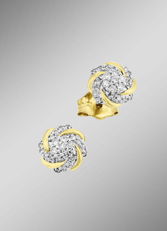 Ohrstecker mit 46 Diamanten 